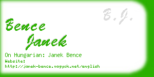 bence janek business card